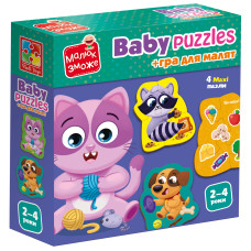 Гра розвиваюча Vladi Toys пазли картонні з грою. Хатні улюбленці. VT1722-25 (укр)