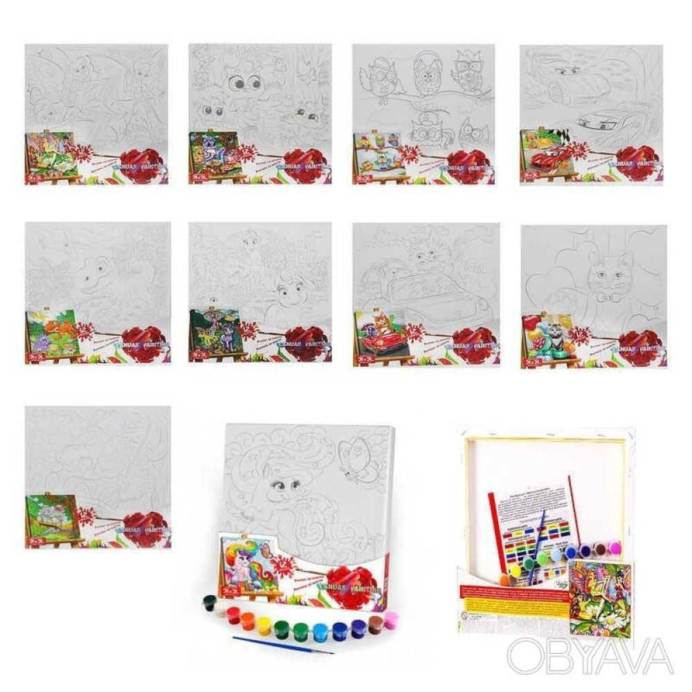 Креативна творчість "Розпис на полотні "Canvas Painting" 31см*31см с.7 MIX(10)PX-07-01,02,03,04,0...10