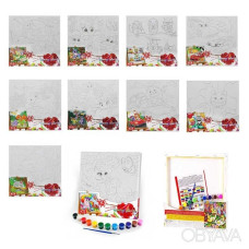 Креативна творчість "Розпис на полотні "Canvas Painting" 31см*31см с.7 MIX(10)PX-07-01,02,03,04,0...10