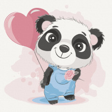 Набір для розпису "Панда з кулькою" 30×30 см 15534-AC