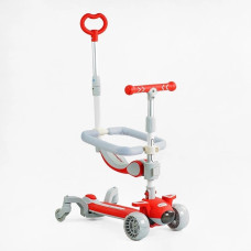 Самокат 5в1 "Skyper" J-08936 (6) колеса PU 125х40мм зі світлом, музика та підсвічування платформи, с ДОП. КОЛЕСАМИ, захисний бампер, в коробці