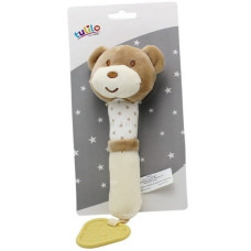 Брязкальце-пищалка Ведмедик з прорізувачем 9104B