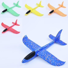 Літак (120шт) пінопласт, 47см, 5 кольорів, в кульку, 12-47-4см