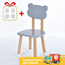Стільчик ARINWOOD Комбі Ведмедик Сірий 04-5C3