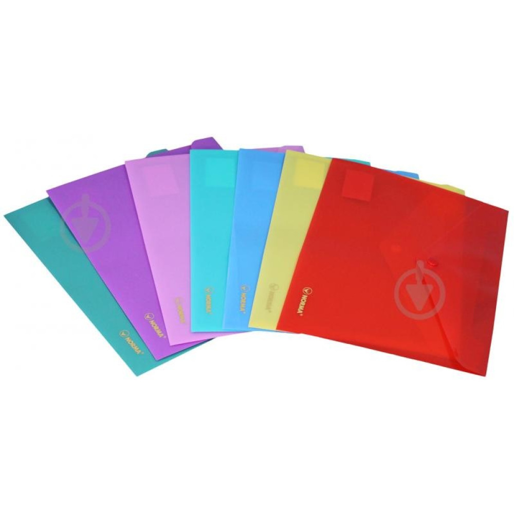 папка з кнопкою, непрозор. кол. в ас., В5, 160 мкн PР, 5019, NORMA