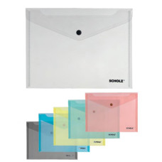 папка з кнопкою, прозор., В5, РР 180мкн, кол. в ас-ті, 03501, SOZ