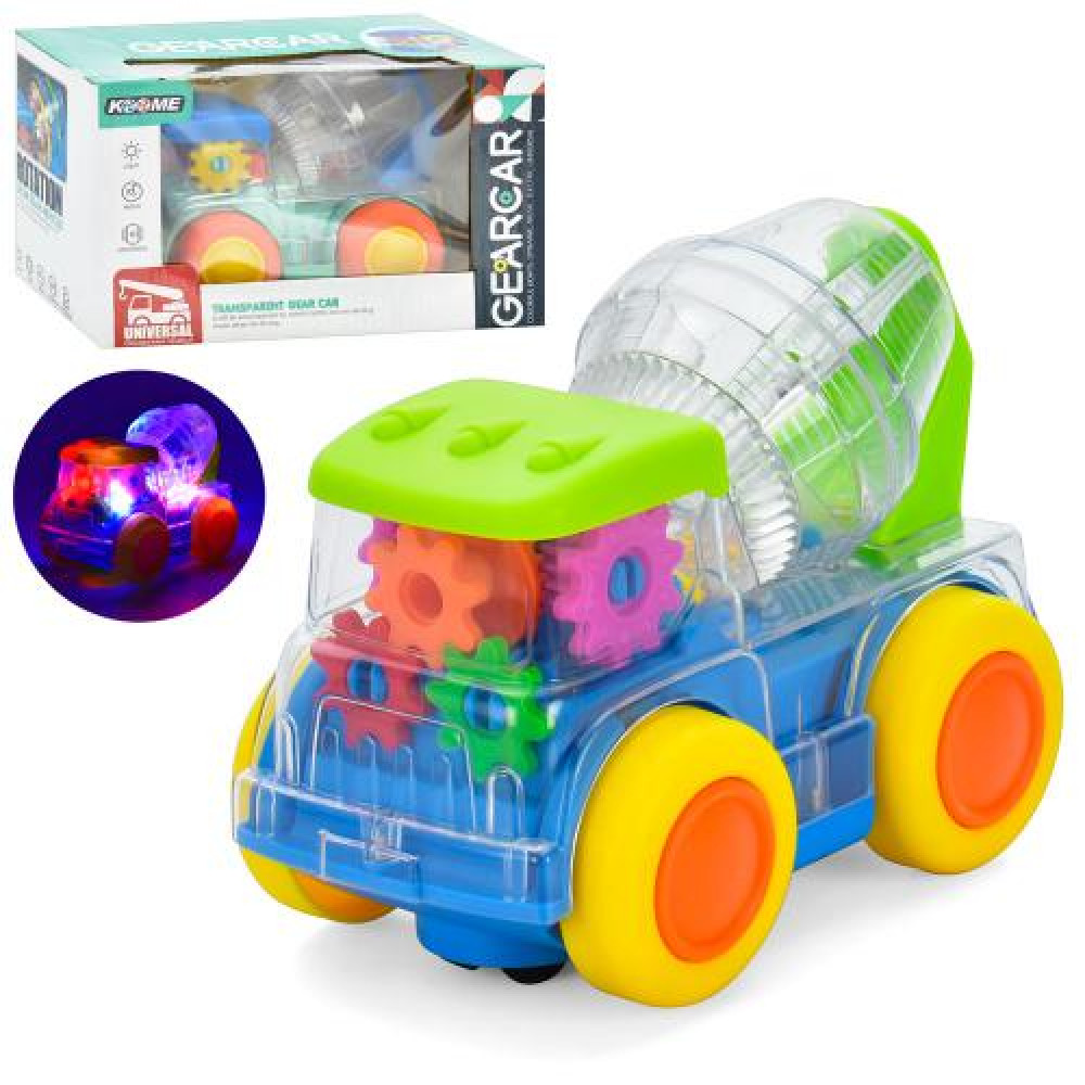 Бетонозмішувач M03-A (24шт)15см, звук, світло, рухливий. деталі, шестерні, на бат-ці, в кор-ці, 21,5-13-11,5см