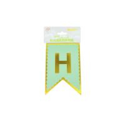 Вивіска маленька "Happy Birthday" - салатова 10,5×15 см 11929