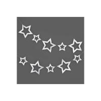 Вивіска Зірки декор срібло 13230