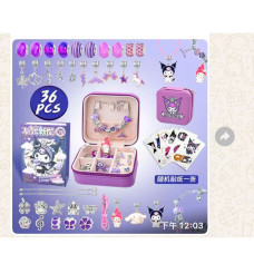 Набір для створення браслетів у коробці PANDORA футлярі фіолетовий