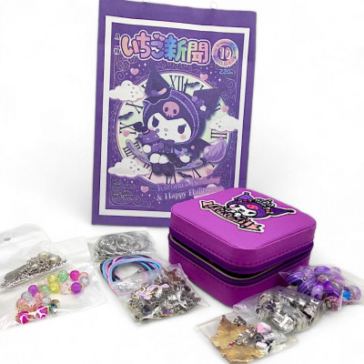 Набір для створення браслетів у коробці PANDORA футлярі фіолетовий