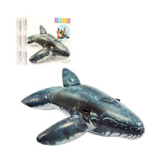 Плотик кит 57530, 201-135 см, ручки 2 шт, ремкомплект, в коробці