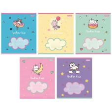 Зошит шкільний А5/12 лін. 1B Привіт Киця, зошит учнів.