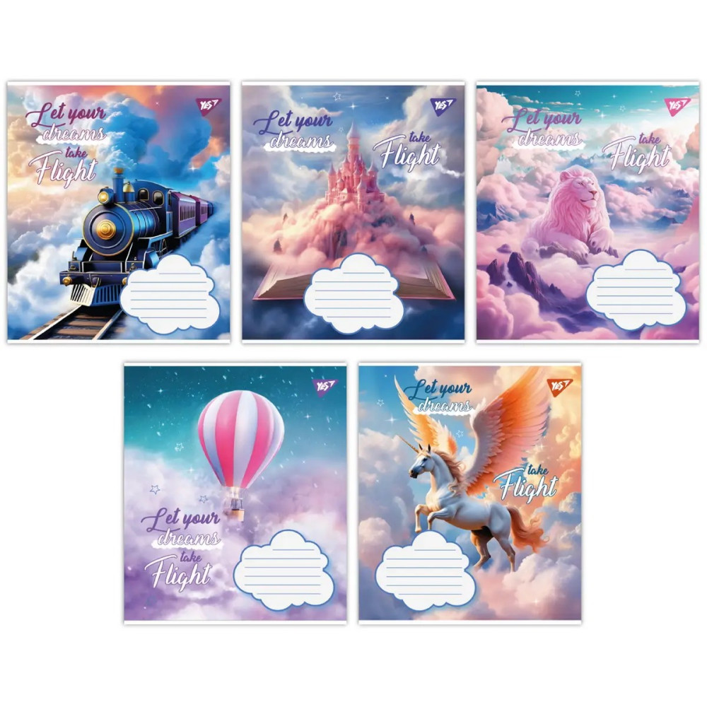Зошит шкільний А5/12 лін. Yes Let your dreams, зошит учнів.