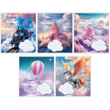 Зошит шкільний А5/12 лін. Yes Let your dreams, зошит учнів.