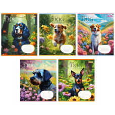 Зошит шкільний А5/24 кл. 1B Floral dog, зошит учнів.