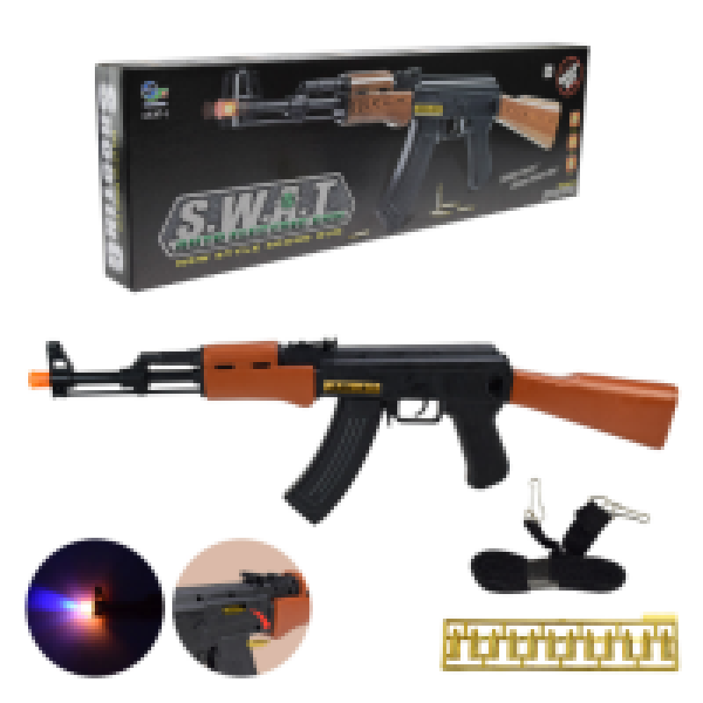 Автомат арт. АК47-1 (72шт/2) батар. світло. короб.,47*14,5*4см