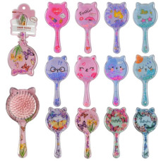 Гребінець арт. H2081 (360шт/15) з блискітками, 16*8см мікс видів