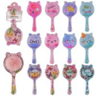 Гребінець арт. H2081 (360шт/15) з блискітками, 16*8см мікс видів