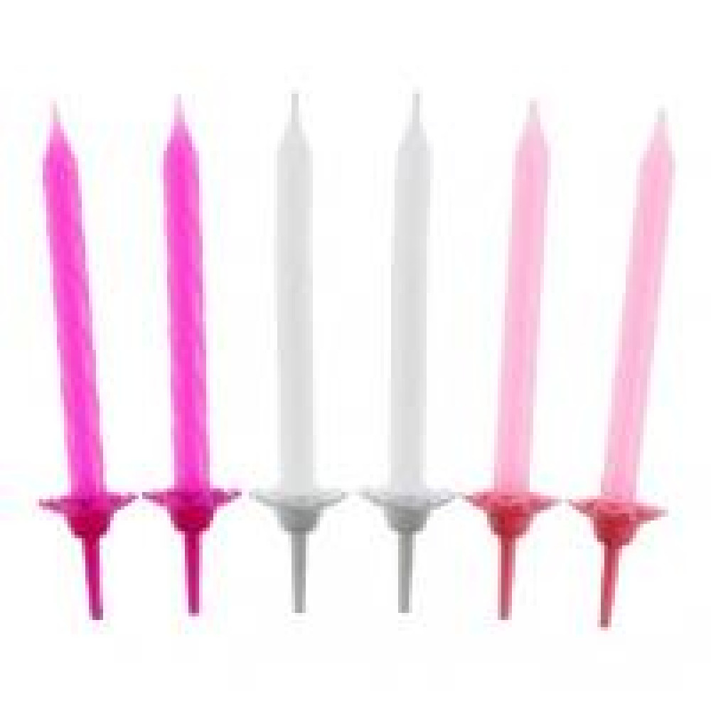 Свічки, класичні рожеві, 24 шт