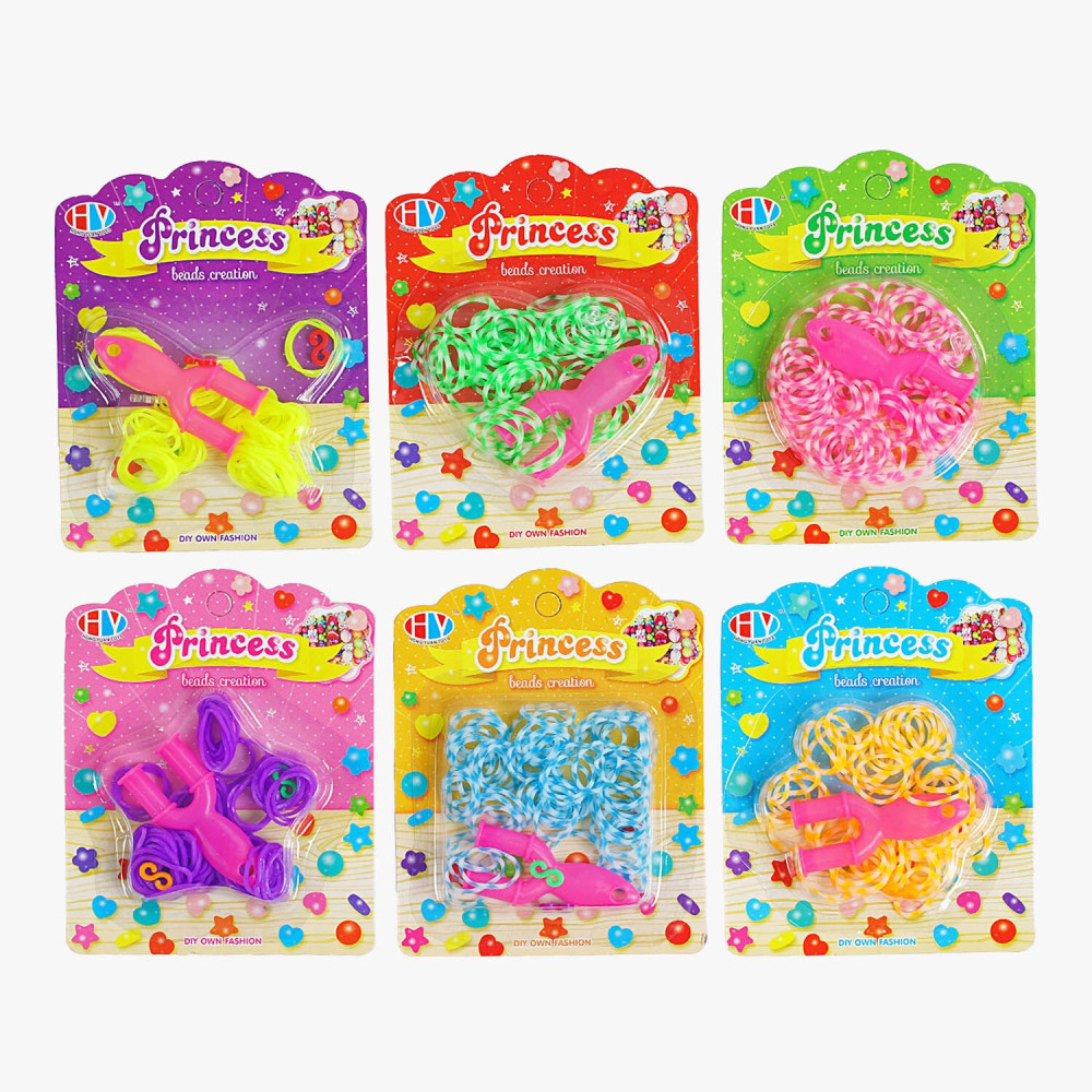 Резиночки для плетіння HY 190 X-23 (1440/2) , гачки, рогатка, на листі