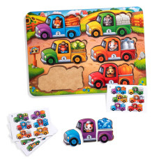 Гра з картками "Тварини на вантажівках (літо)" (320x230x60 мм) ПСД216