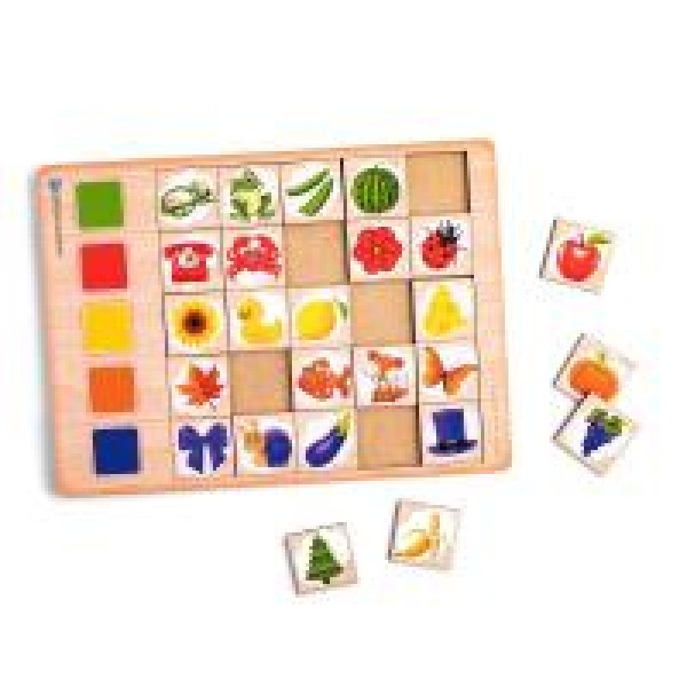 Сортер дерев'яний: Асоціації: кольори - 2. Дитяча розвиваюча гра (320x230x6 мм) ПСД095