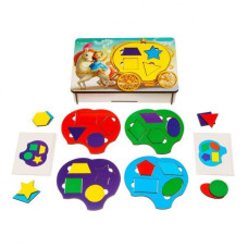 Сортер-пазл + танграм "Фея та карета" (5x23x16 мм) ПСД196