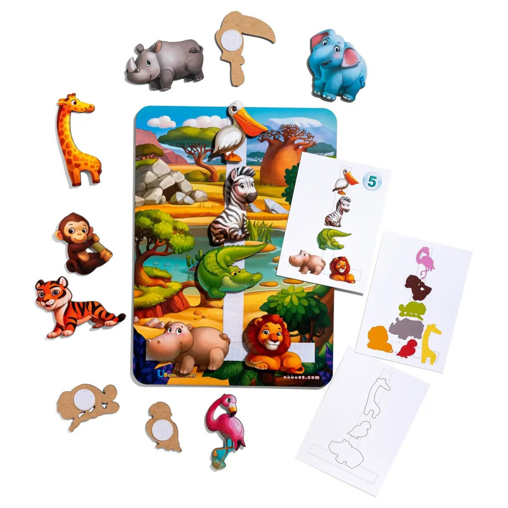 Гра на липучці з картками "Повтори за схемою - Африка" (320x230x20 мм) ПСД178