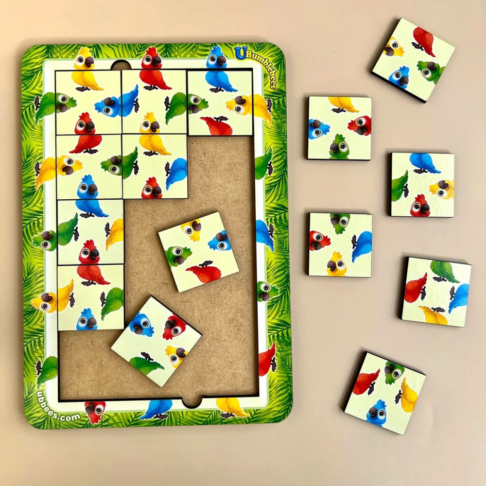 Пазл "Колір, рахунок та напрямки: папужки" (230x160x6 мм) PCF128