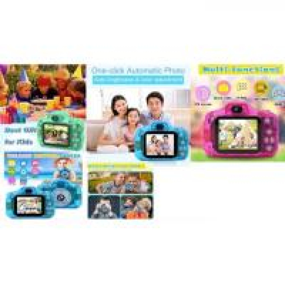 Фотоапарат ECM-SJ0000D-G2 (18шт) 8см, фото/відео, кольоровий екран, ігри, 3 кольори, USB-зарядне, акум, в кор-ці, 13,5-8-5см