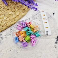 Набір дитячий крабики для волосся метелик кольоровий 1,5 см 2-16-18