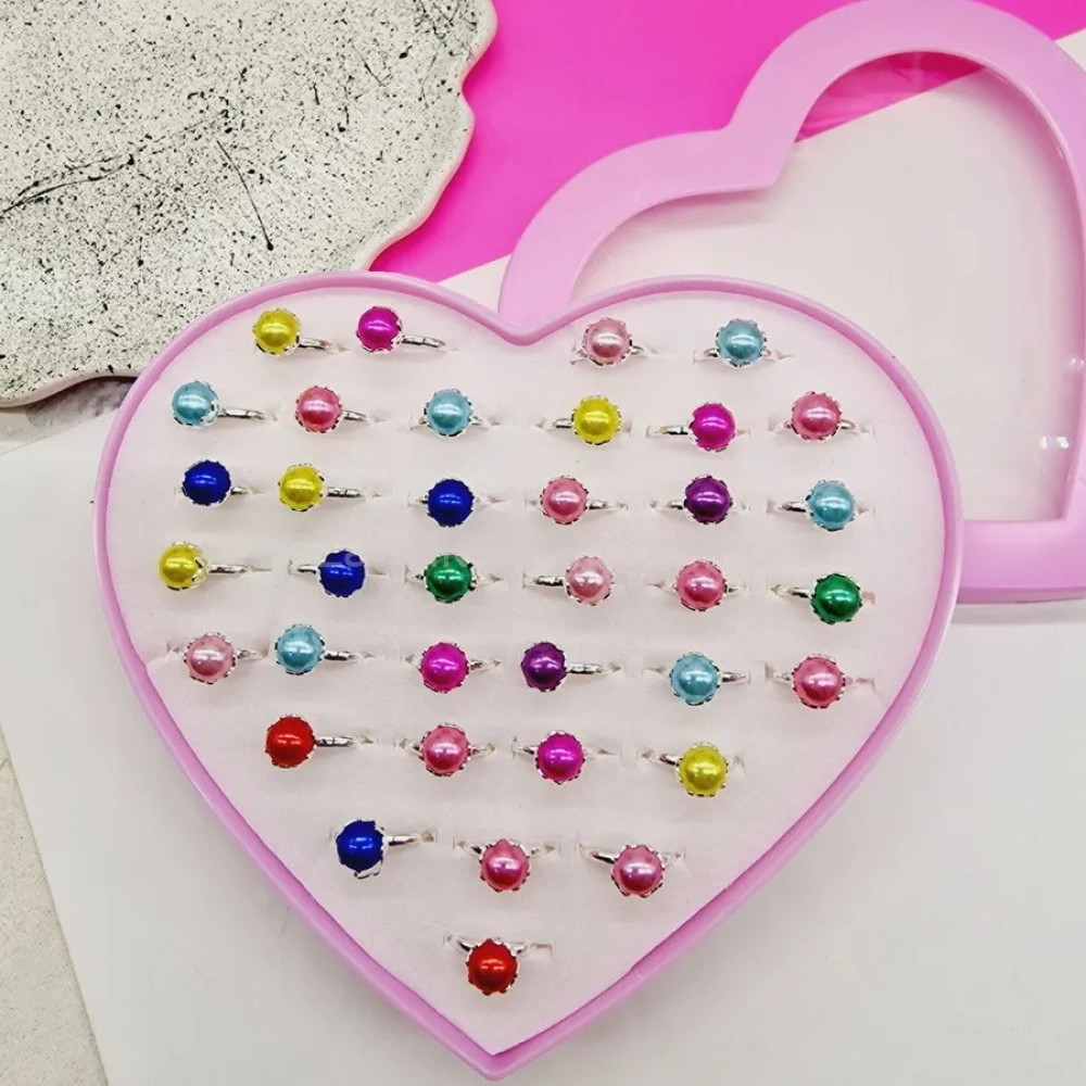 Колечко  дитяче перли кольорові BB-1206A