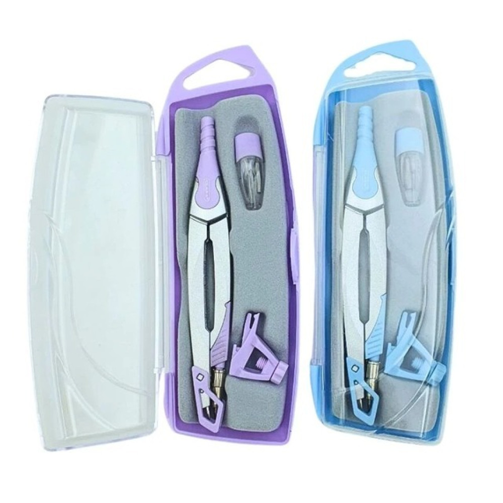 Готовальня 3 предмета FLOWING, циркуль 130 мм, асорті, 9039С, CLASS