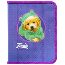 Папка на блискавці об'ємна, "Little Friend", 30×190×250 мм, 500 мкн PP, 5630-24C, Class