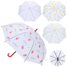 Парасолька дитяча MK 5229 (30шт) довжина 73см, тростина 67,5см, діаметр 91см, спиця 53см, клейонка, 4 види, в пакеті,