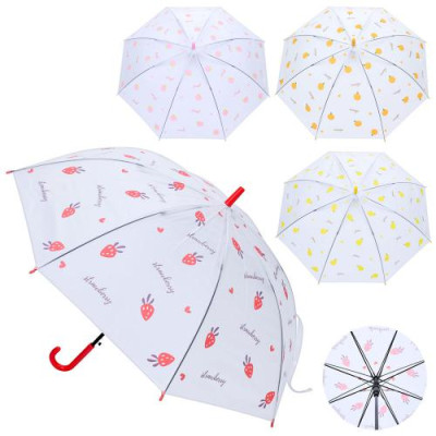 Парасолька дитяча MK 5229 (30шт) довжина 73см, тростина 67,5см, діаметр 91см, спиця 53см, клейонка, 4 види, в пакеті,