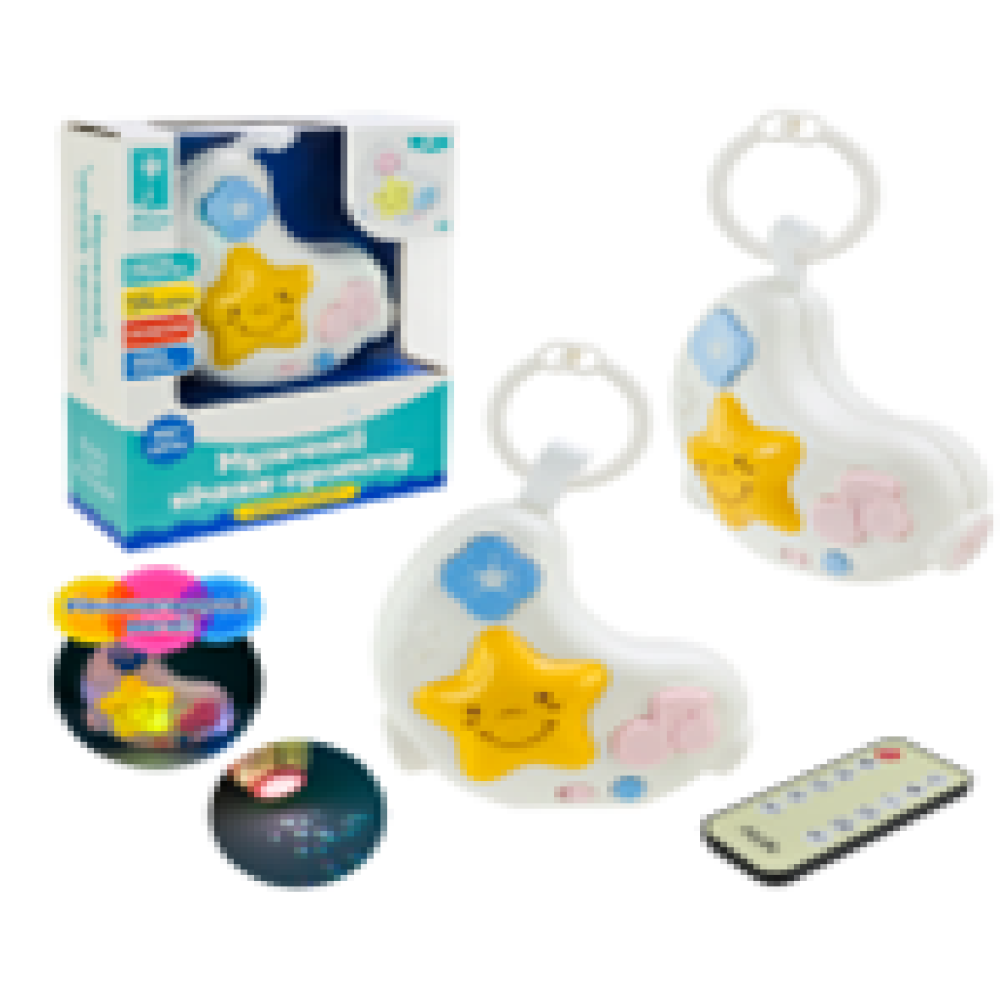 Нічник арт.PL-724-07 (96шт/2) з пультом керування, проектор зоряне небо,муз., короб. 17,5*6,5*21см