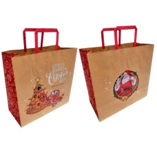Пакет подарунковий крафт "Ялинка" 32х15х30 см KGB323015-15