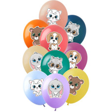 Кульки з малюнком 12" "Звірятка" група-7 (50 шт) ZV-7