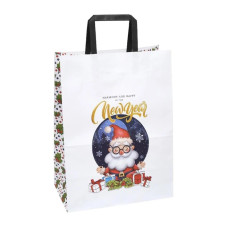 Пакет подарунковий крафт "Санта і гармонія" 25х15х34 см KGB 253415-28 НР