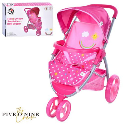 Коляска T731023 (4шт) для ляльки, прогулянкова, корзина, метал, в кор-ці, 53-34-12см