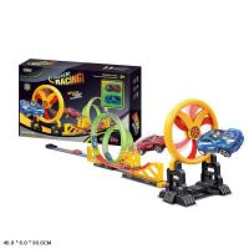 Трек арт. D663-603 (24шт/2)+2 машини,батар.,світиться у темряві,короб. 46*30*6см