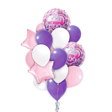 Набір Фольгованих та латексних Куль "Princess рожевий" 13481
