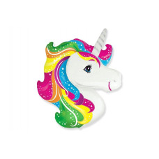 Фольгований шар фігура Flexmetal «Єдиноріг голова райдужна» 101 см, 05502