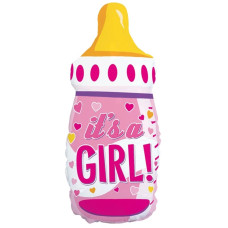 Фольгована кулька фігура "Пляшечка для годування" рожева 901644 Flexmetal 2900-0041