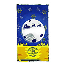 Пакети подарункові фольговані "Санки і олені" 20х35 см 100 шт 7013-0242