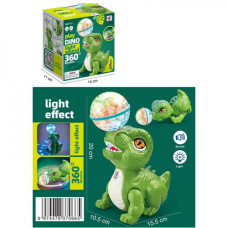 Музична іграшка YJ-3048 (48шт) динозавр, куля, 20см, музика, світло, оберт 360, на бат-ці, в кор-ці, 14-14,5-10,5см