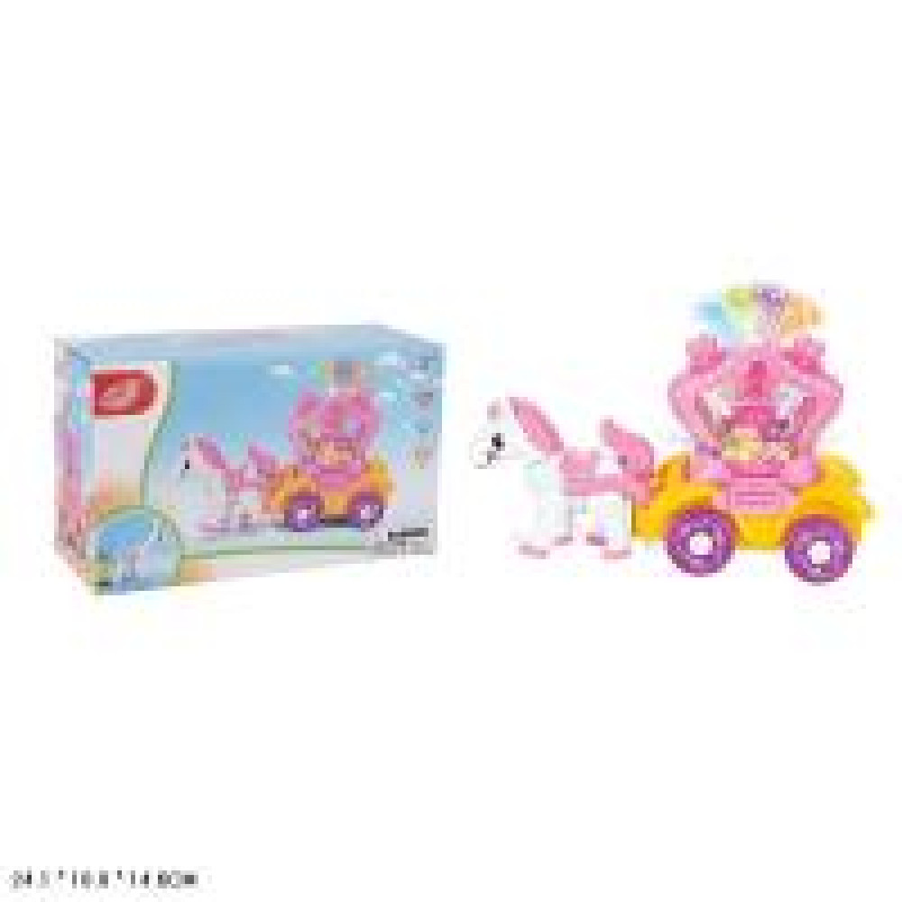 Карета арт. HD9028 (72шт/2)  батар. кінь ходить, світло, звук короб. 24*10*16см