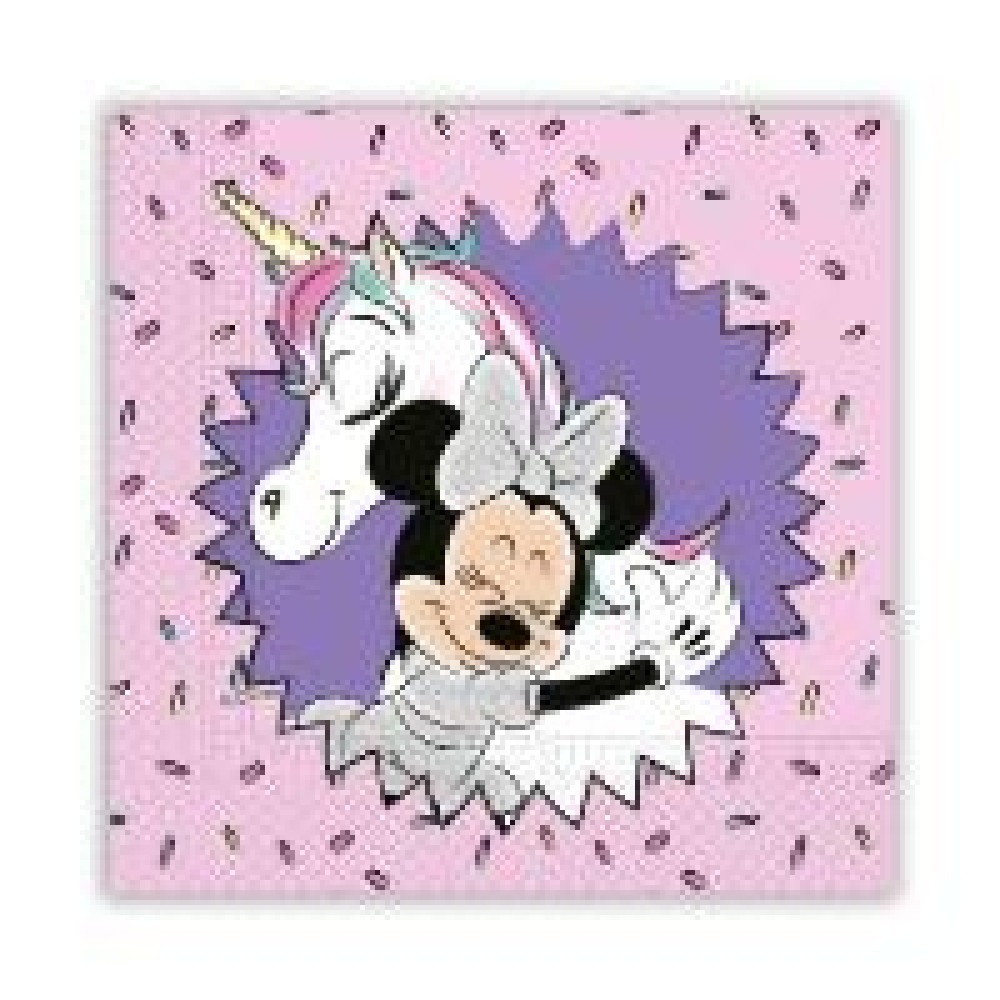 Двошарові паперові серветки 33×33 20 шт MINNIE UNICORN METALLIC DISNEY